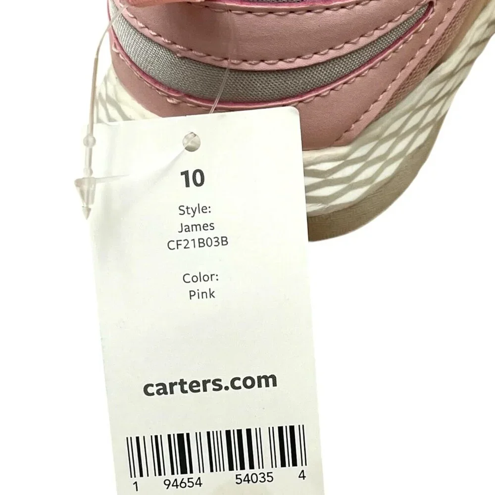 Carter's Toddler Girls‎ Slip-on Casual Sneakers Size 10 Light Pink Lightweight